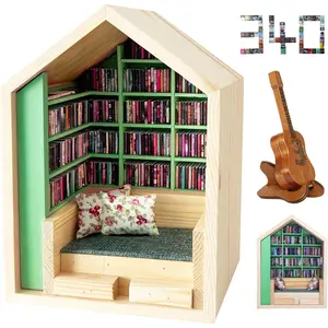 Anxiety Bookshelf| Tiny Bookshelf with 340 Mini Books| Decorative Miniature Library for Book Lovers| Ideal for Home/Office Decor| Relieving Gifts for Family and Friends