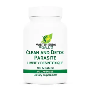 Manteniendo Tu Salud Clean and Detox Parasite 300mg, 90 Capsules, With Wormwood & Black Walnut, Intestinal Support, Herbal Energy Supplement, Absorbable, Antioxidant, Dietary, Edible, Healthcare, Fitness
