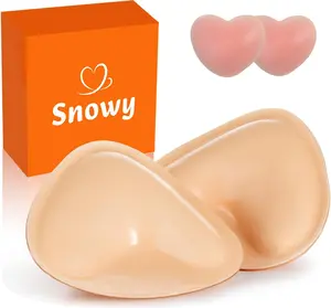 Snowy Sticky Bra Inserts,Reusable and Waterproof Double Sided Snowy Inserts,Sticky Bra Push Up for Women Dresses Bikinis
