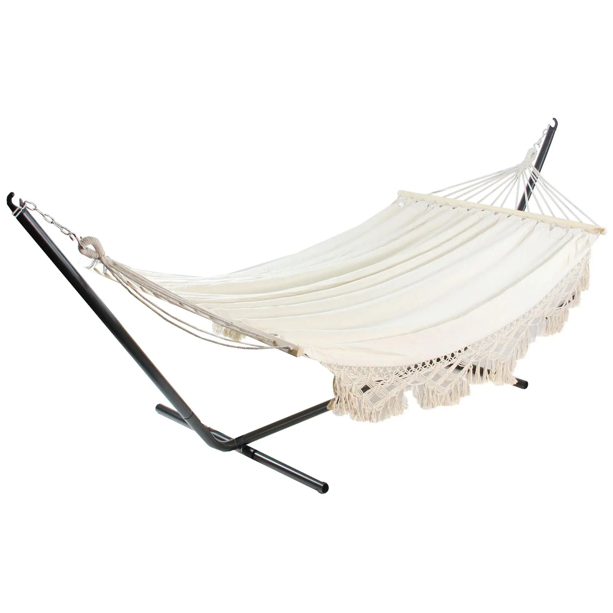 Northlight 78" Beige Macrame Hammock Northlight 78" Beige Macrame Hammock