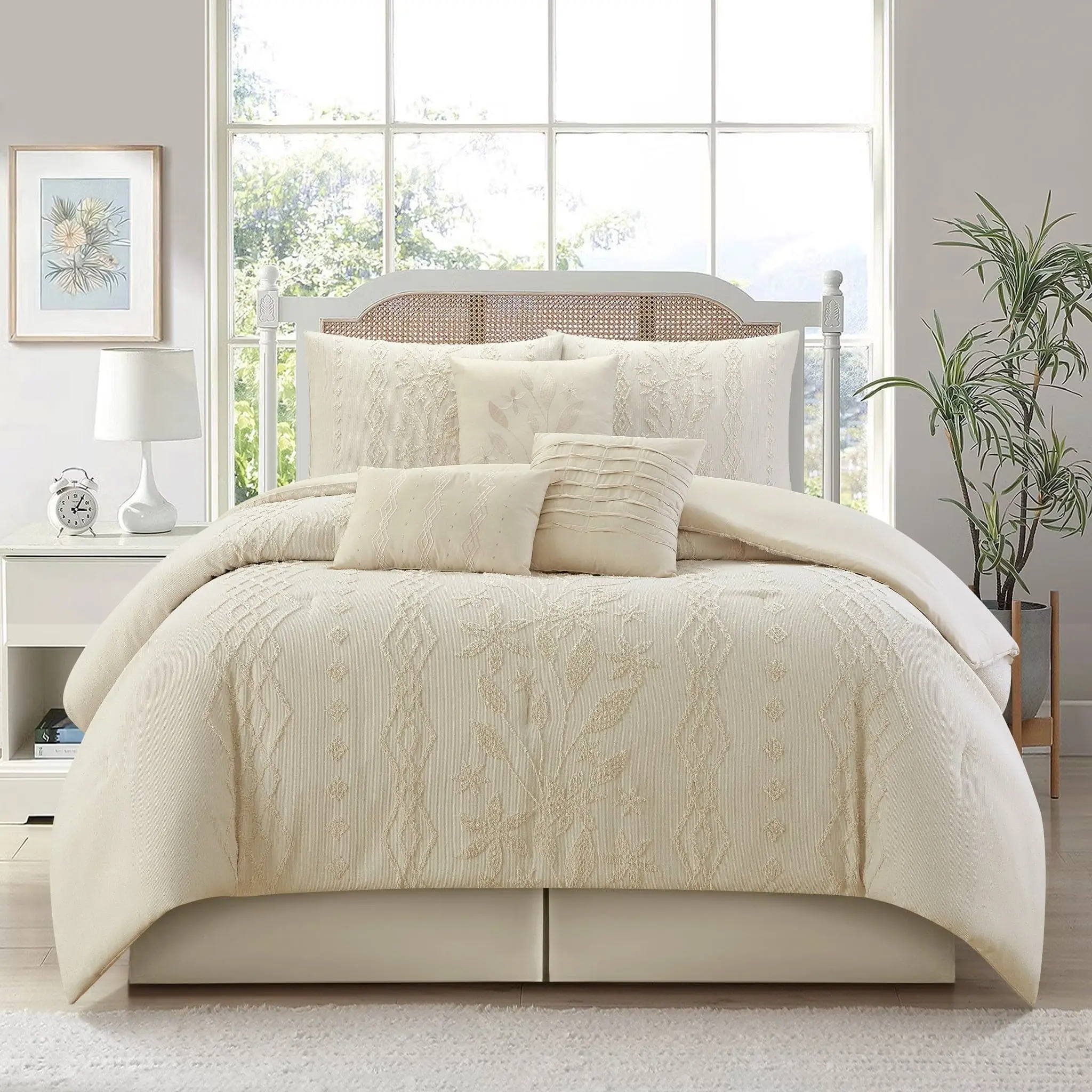 Amalthea 7 Piece Jacquard Comforter Set