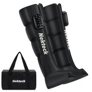 Nekteck Cordless Leg Massager Recovery System (Single Leg Only), Air Compression Massage, Full Leg Boots for Circulation and Pain Relief Comfort Daily