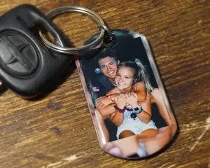 Custom Photo Metal Keychain - Personalized Gift - Boyfriend Gift - Couple Keychain - Picture Keychain - Anniversary Gifts