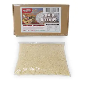 Kataifi Shredded Fillo Dough 7 OZ (200 g.) for Dubai Chocolate Bar Pistachio, Kadayif for Knafeh Pistachio Chocolate Bar Pastry in Cardboard Box Knafeh Kunafa Katafi Kunefe Kadaifi Phyllo Dough Chilled Kadafi Dubai Katifi Kanafeh