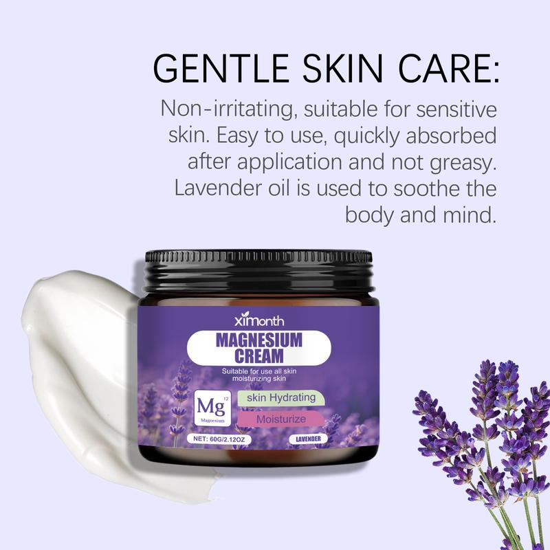 Sleep Magnesium Cream, Relaxing Muscle Care Before Bedtime, Moisturizing & Nourishing Nighttime Body Balm, Comfortable Daily Use