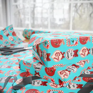 Wrapping Papers, 67 Meme Funny Christmas Gift Wrap for Kids, Childrens Brain Rot Slang, Funny Gift Idea, Holiday Wrapping Roll, Unique Gift