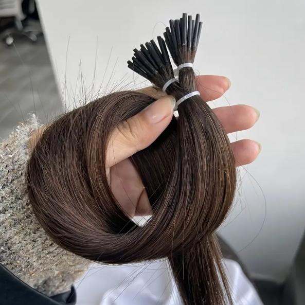 Luxurious Blonde I-Tip Human Hair Extensions 12-28 Inch 50pcs 30g/Pack 100% Remy Silky Straight Invisible Keratin Pre-Bonded No Tangle No Shedding Soft Natural Look For Daily Party Salon Use