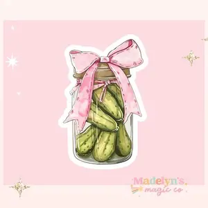 Girly Pickle Sticker ~ Coquette Sticker