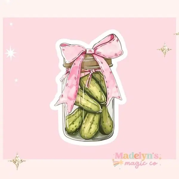 Girly Pickle Sticker ~ Coquette Sticker