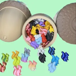 Cute Twist Off Acorn Container for Storing and Displaying Squirrels - Holds up to 50 Micro Squirrels or 5 Mini Squirrels print figurine animal  Gift Statue Home Decor Ornaments