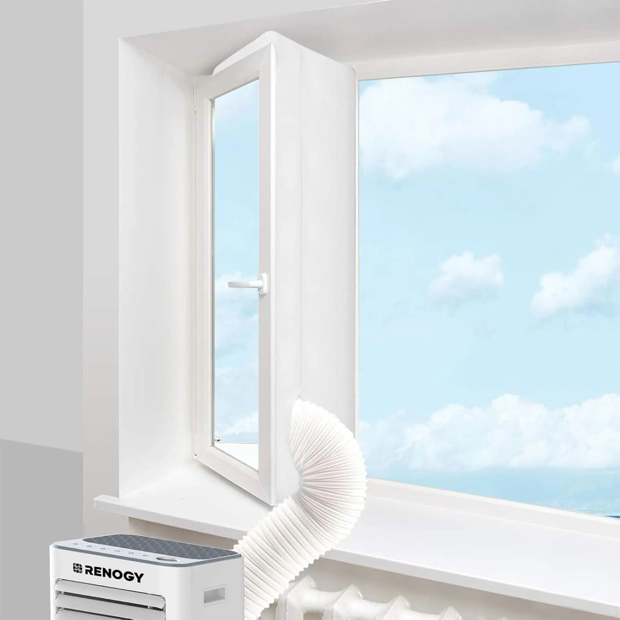 Renogy Window Seal Kit with Tape for Portable Home Air Conditioner Units, White Renogy Window Seal Kit with Tape for Portable Home Air Conditioner Units, White