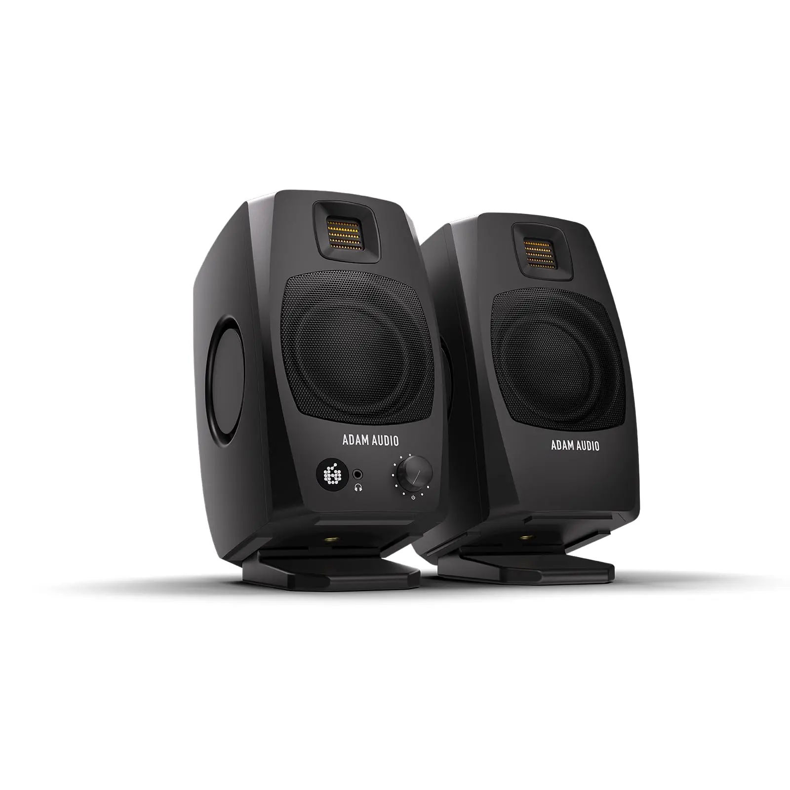 ADAM Audio D3V Active Desktop Speaker Monitoring System - USB-C Connection, Aluminium Build, Compatible with Mobile Devices & Sockets (Pair, Black)