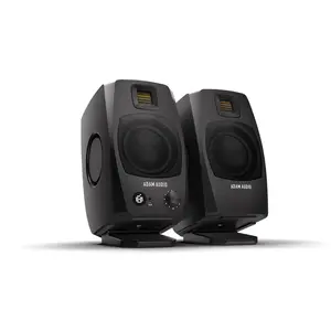 ADAM Audio D3V Active Desktop Speaker Monitoring System - USB-C Connection, Aluminium Build, Compatible with Mobile Devices & Sockets (Pair, Black)
