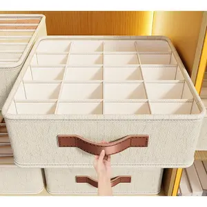 Three-in-one storage box for underwear, panties, and socks, home-use organizer for intimate apparel and bras with compartments