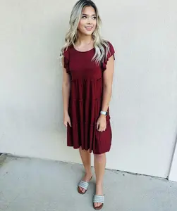 Tiered ruffle mini dress