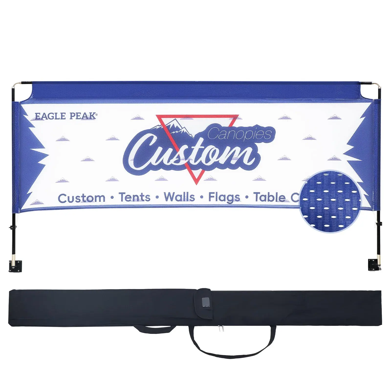 Sky Marquee Customized Banner for 10x10 Pop Up Canopy, Personalized Banner with Business Logo, 5x10 ft