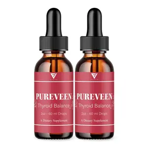 (2 Pack) Pureveen Thyroid Balance Drops, Pure Veen Advanced Vitamin Formula (4oz)