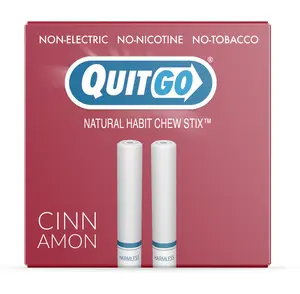 QuitGo Fresh Air Habit Chew Stick – Plastic Reusable Natural Aid Straw to Curb Cravings & Breathe Freely