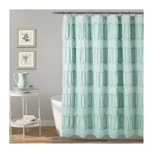 Nova Ruffle Shower Curtain 72X72 by Lush Decor