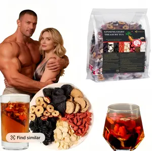 GinsengFiveTreasuresTeaKidney Tea,TeDeRinOnSaludableOrganica,RedDate MulberryTeaOrganicKidneyCleanseChinese Herbal Red Ginseng Tea For MenWomen 【1Bag(30pcs)】 Beverage Health Tea