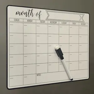 1 Magnetic Refrigerator Calendar + 1 Magnetic Marker. Suitable for refrigerators and whiteboards. It can be used for writing the calendar, is reusable, and easy to clean. It features weekly and monthly designs, making it ideal for time management.