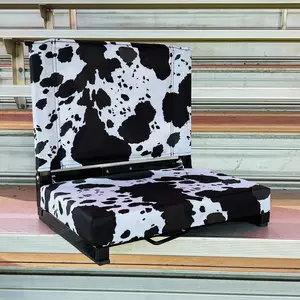 Cow Print Folding Stadium Seat Cow Print Folding Stadium Seat