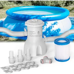 800 Gallon Pool Pump and Filter Above Ground, Swimming Pool Filter  Pump, Electric Pool Water Pump Filter for Pools Sand Cleaning Tool, 800 GPH Pool Filter Pumps for Above Ground