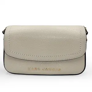 Marc Jacobs GROOVE 2.0 W/ WEBBING SLG Compact Leather Crossbody Bag with Textured Finish & Gold-Tone Logo for Everyday Use