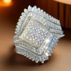 Sparkling Women's Eternity Ring Micro Pave Cubic Zirconia Wide Promise Ring Ideal for Engagement Wedding Anniversary Birthday Party Vacation