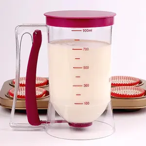 Handheld batter dispenser, dispenser funnel, cake mixing ball, funnel batter measuring cup, pastry dough dispenser with graduated measurements, Kitchen Measuring Utensils