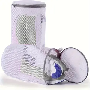 3-Pack Heavy-Duty Laundry Bags with Zipper – Large, Medium & Small Mesh Clothes & Shoe Bags – Washer & Dryer Safe, Breathable, Reusable, Perfect for Travel & Laundry! Plastic Set Disposable Socks