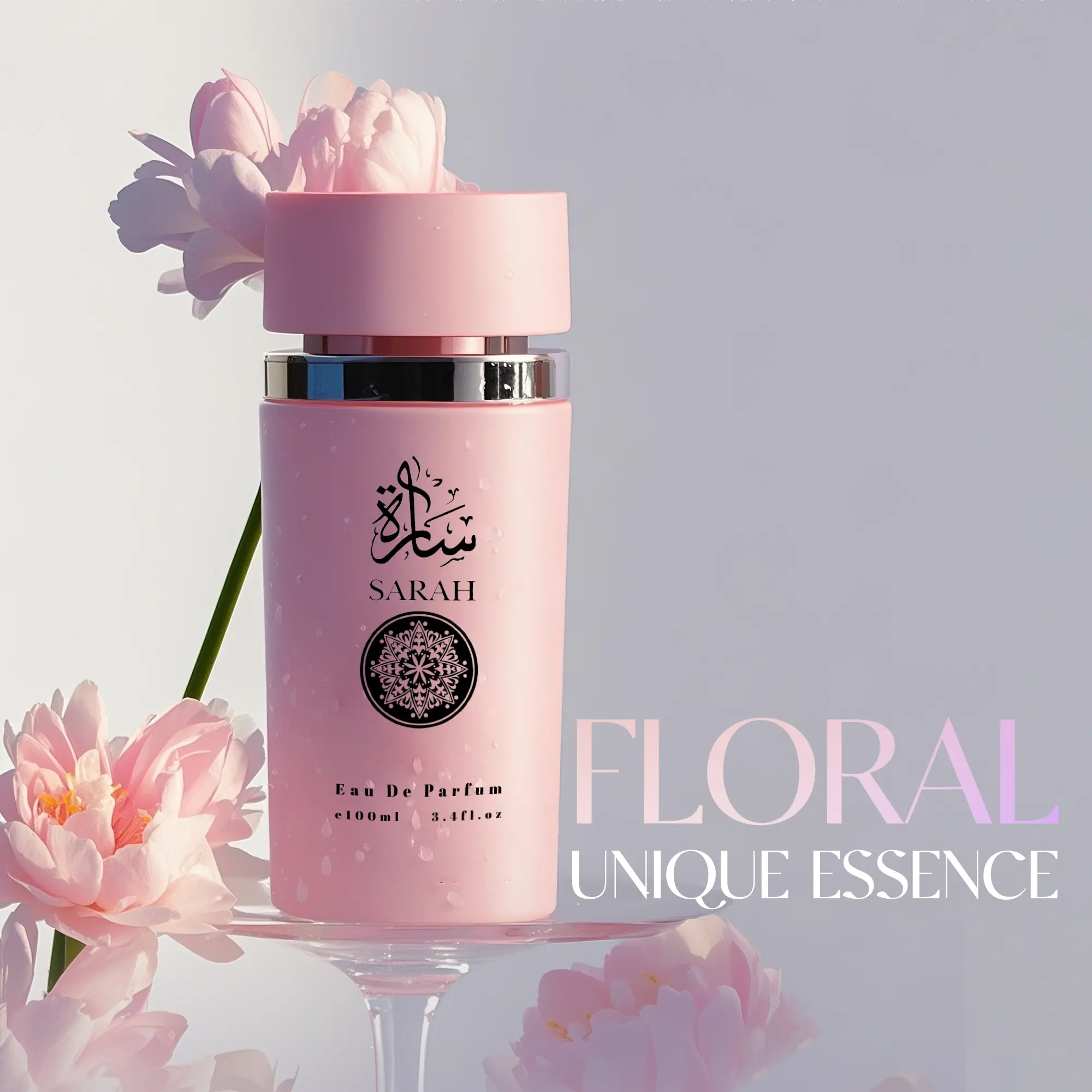 SARAH Women's Perfume 3.4 oz | Dewy Floral and Amber Vanilla Scent | An elegant feminine fragrance.