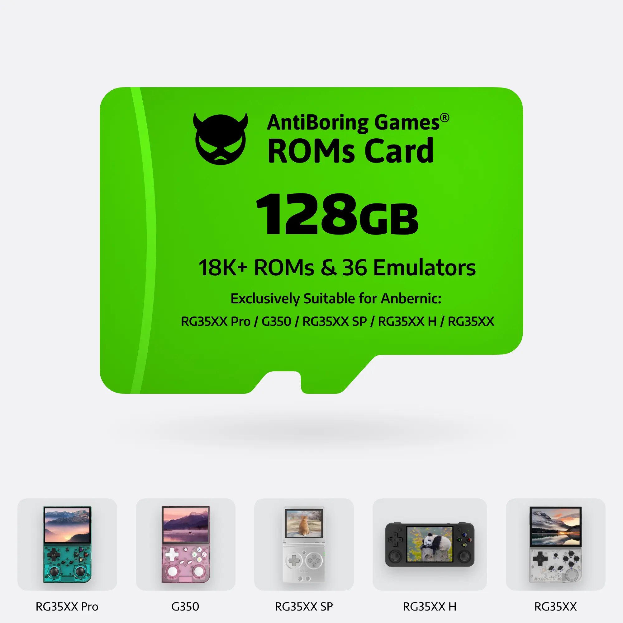 【Superb Games】128GB Card for Anbernic: RG35XXPro/G350/RG35XXSP/RG35XXH/RG35XX Ready to Play