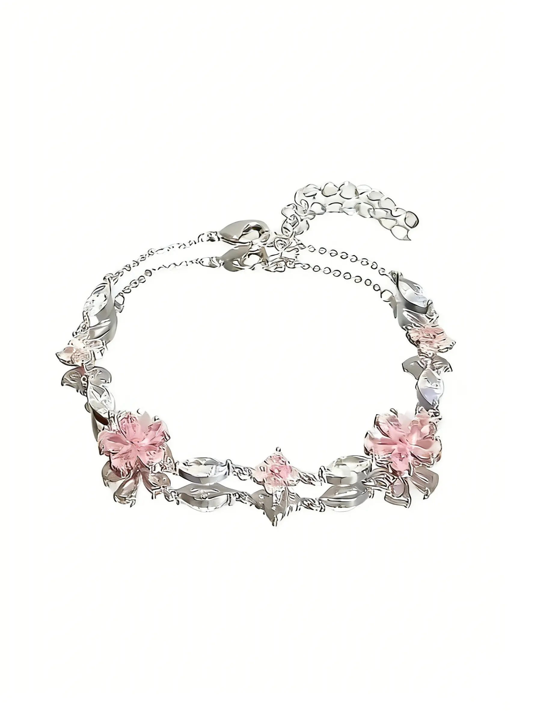 1 Pc Elegant Cherry Blossom Bracelet, Adjustable Stylish Cube Petals for Women, Cute Fashion Accessory for Any Occasion, Fashionable Bracelet, Elegant Jewelry Bracelet, Adjustable Bracelets