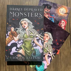 Darkly Depraved Monsters + SFW/NSFW Print Bundle by Violet Taylor (Signed Copy 6x9 Monster Romance Art Prints 6 Novellas in One Hard Cover Special Edition)