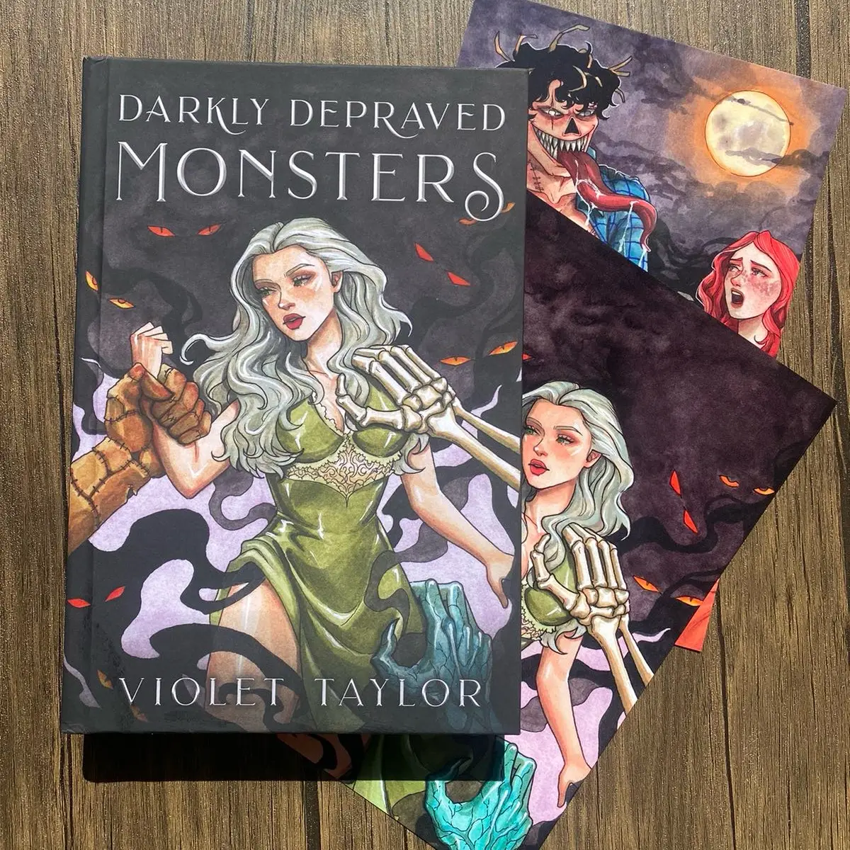 Darkly Depraved Monsters + SFW/NSFW Print Bundle by Violet Taylor (Signed Copy 6x9 Monster Romance Art Prints 6 Novellas in One Hard Cover Special Edi
