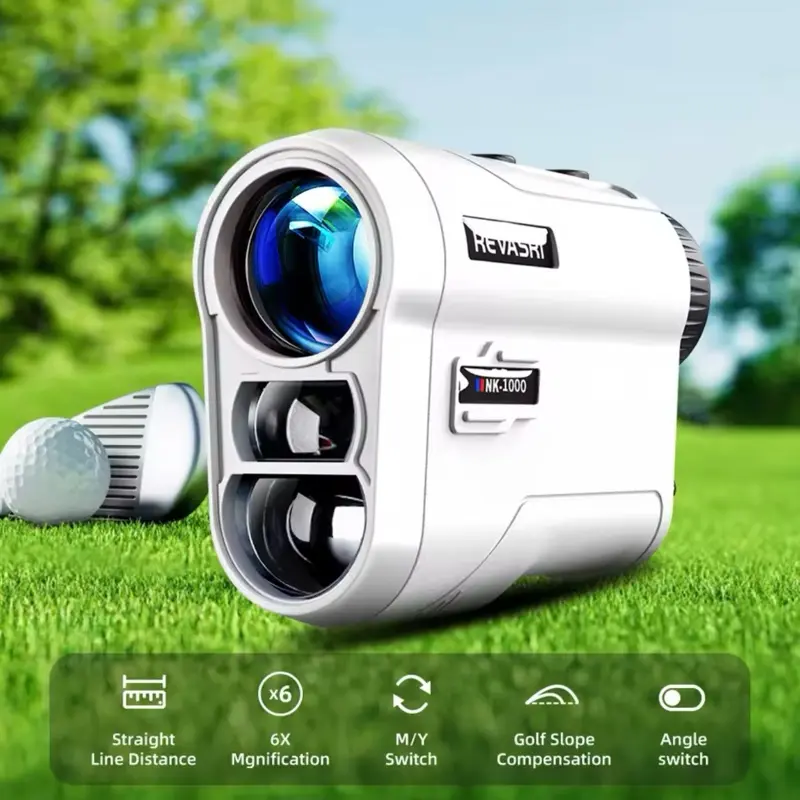 REVASRI Golf Laser Rangefinder Rechargeable 600M/1000M 6X Magnification Monoculars Telescop Range Finder for Outdoor Sports