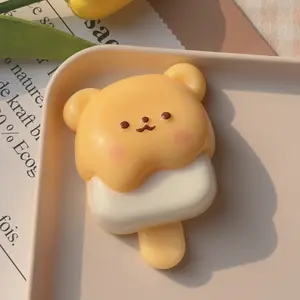 Teddy Bear Popsicle Cake Sensory Toy - Large Soft TPR Slow-Rebound Relax Toy for Kids, Non-Toxic Snack-Themed Birthday Party Gift for Boys & Girls, Mixed Colors, Stuffed Toy, Children's Gift, Popsicle Shape, Soft Texture