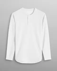 Henley Drop-Cut Long Sleeve: LUX