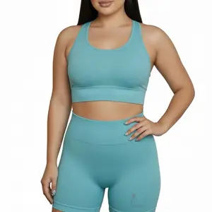 yourcloset1 ACTIVE 2-Piece Tank Top Sport Open-Back Workout Set for Women Shaping Support Breathable Quick-Dry Yoga Gym Athletic Wear with Tummy Control