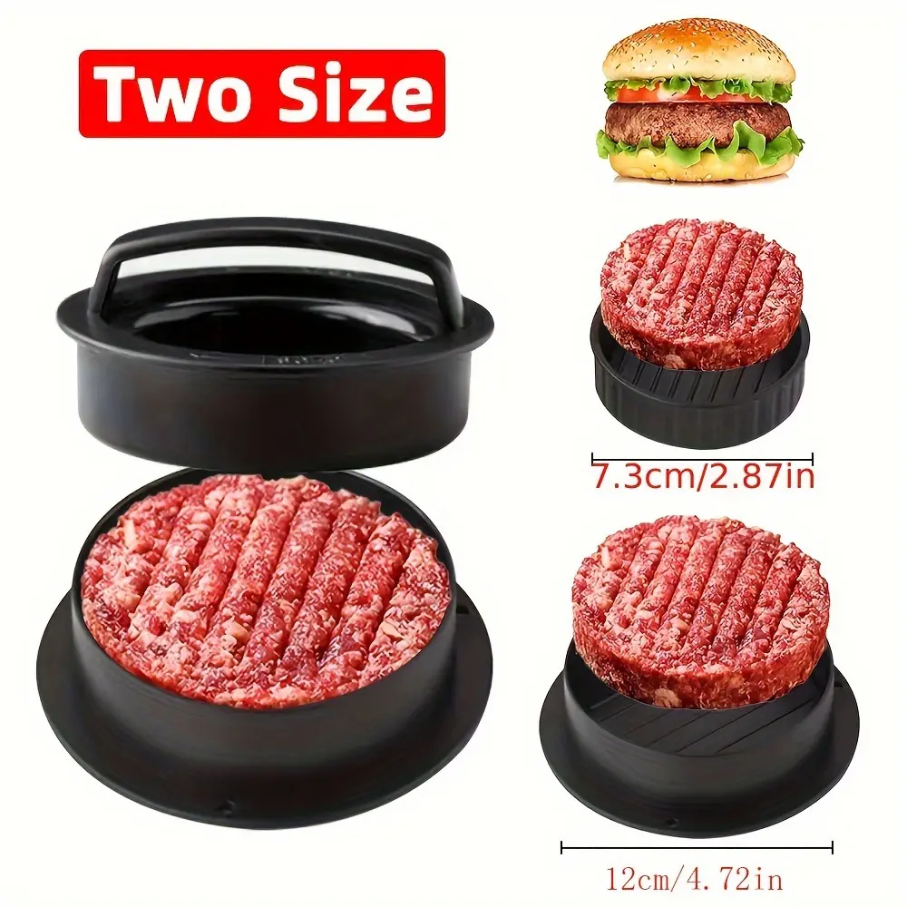 1 Set, for RV Kitchen, Burger Press, Patty Press, Cheeseburger Press, Creative Burger Press, Non-Stick Hamburger Press, Patty Maker Mold for Meat Beef Cheese Veggie, Kitchen Tool, Kitchen Gadget