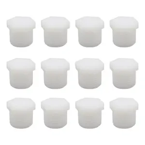 12x RV Hot Heater Drain Plug White Replacement Easy to Install 1 inch PVC Drain Plug