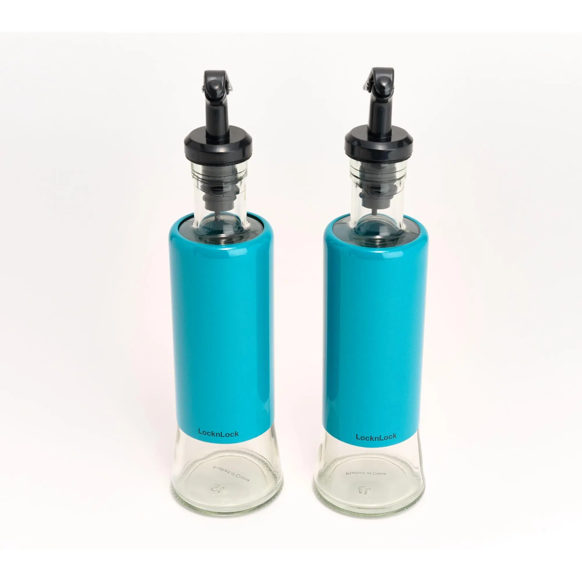 LocknLock S/2 Stainless Steel & Glass Oil & Vinegar Dispensers