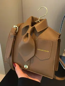 Women's Solid Color Shirt Shaped Crossbody Bag, Fashionable Pu Leather Shoulder Bag for Daily Used, Casual Trendy Versatile High-quality Daily Commuting Bag, Gifts, Gift Ideas for Women,  Designer Bags