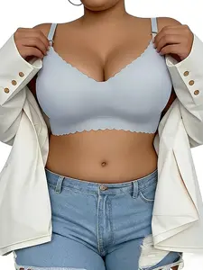 Women's Comfortable Breathable Sports Bra, No Steel Cup Design, Large Size Ladies' Underwear, Ideal for Gym & Daily Wear