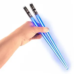 LED Glowing Lightsaber Chopsticks Vibrant multi-color luminous design fun eye-catching tableware great for party gathering daily meal use and unique festive dining decor-MM1