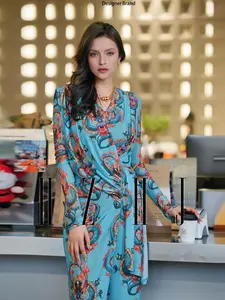 Hzhj Designer Dragon Dress, Slimming & Whitening Fashionable High-End Casual Luxury Women's Clothing, Perfect for Daily Wear