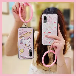 Cartoon Protective Phone Case For Sharp Aquos Sense3 Lite/Sense3/Basio/One S7/SH-02M/SHV45 Back Cover Waterproof Youth Solid Color Funny heat dissipation Cute Personality Ring