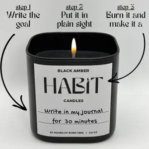 HABIT CANDLE goal tracking candle 10oz soy wax candle good for Decor, Ornaments, Decoration, Freshener