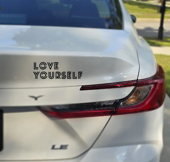 Love Yourself 7 inch  Mexkogifts Vinyl Decals – UV Resistant & Waterproof for Cars, Laptops and More